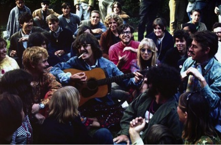 George and Pattie Harrison (Beatles) in Haight-Ashbury, San Francisco, 7 August 1967