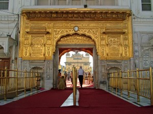 Ornate entrance portal to the Harmandir Sahib (Golden Temple) complex