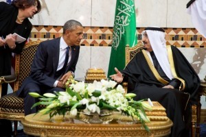 Saudi King Salman meets with President Barack Obama